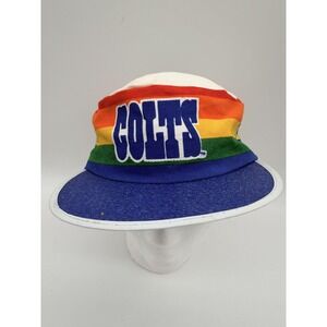 Vintage‎ Indianapolis Colts Hat Cap Mens One Size NFL Football Starline Rainbow